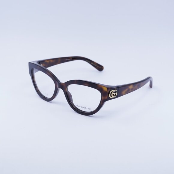 Gucci GG1598O 002 Eyeglasses Havana 51mm Cat Eye Frame - Picture 9 of 11